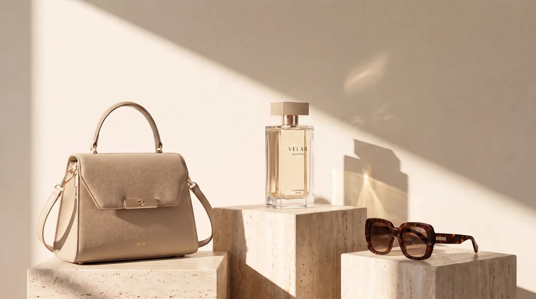 Éclat Nº01, Séra and Ligne 01 on travertine in morning light