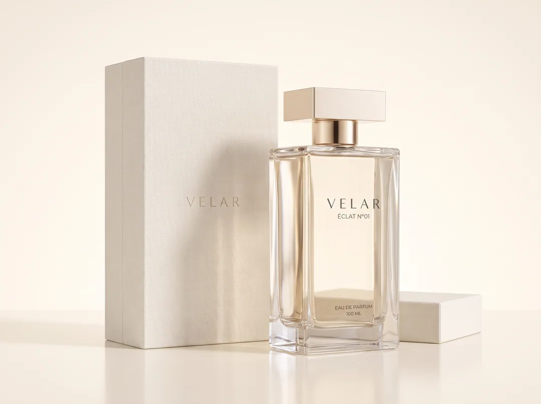 Éclat Nº01 with its ivory presentation box